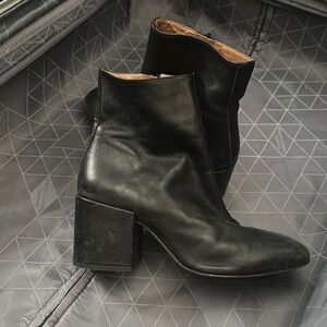 Free people leather black booties